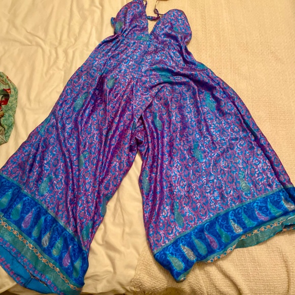 Silk, one piece halter pants - Picture 1 of 4